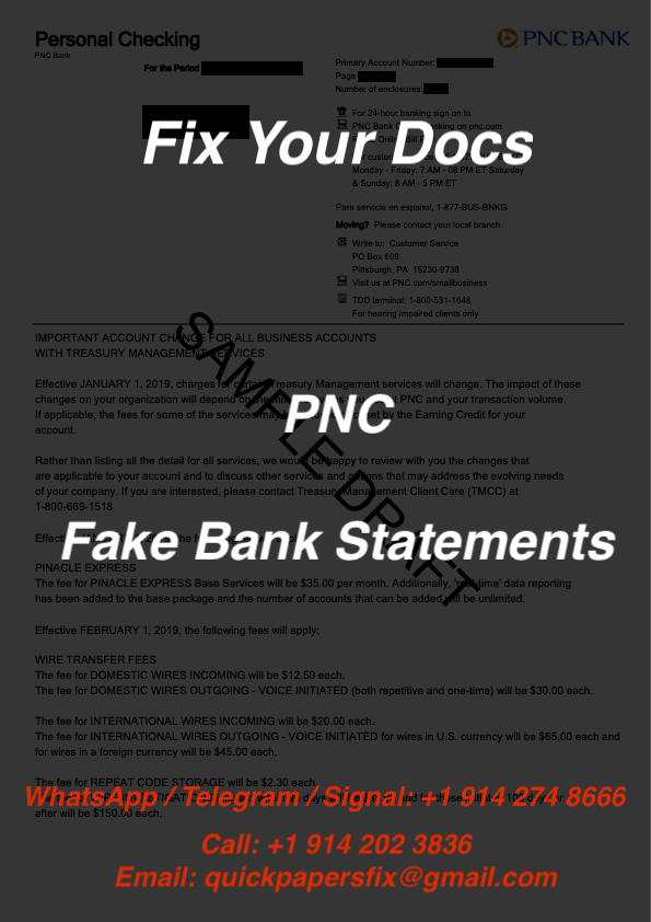 fake pnc bank statement
